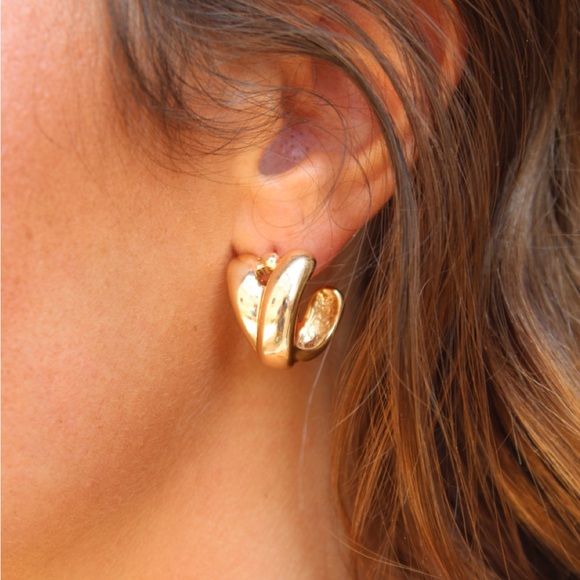 Gold Hoop Earrings - Picture 3 of 3